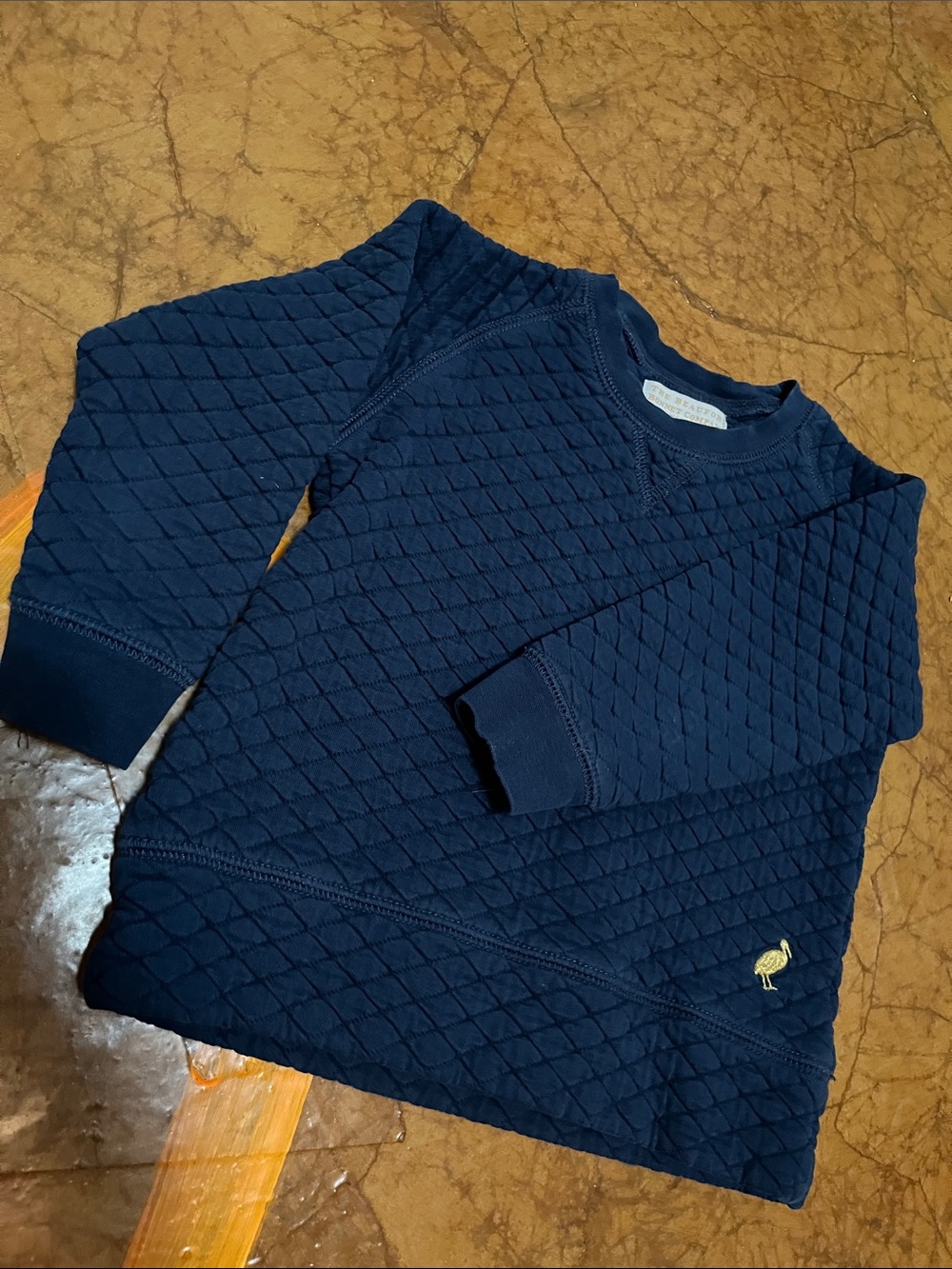 The Beaufort Bonnet Company Quilted Navy Crewneck Sweatshirt Sz 3T